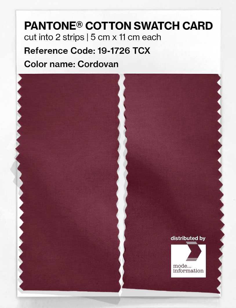 Artikelbild 2 des Artikels “PANTONE® COTTON SWATCH CARD 19-1726 TCX Cordovan “