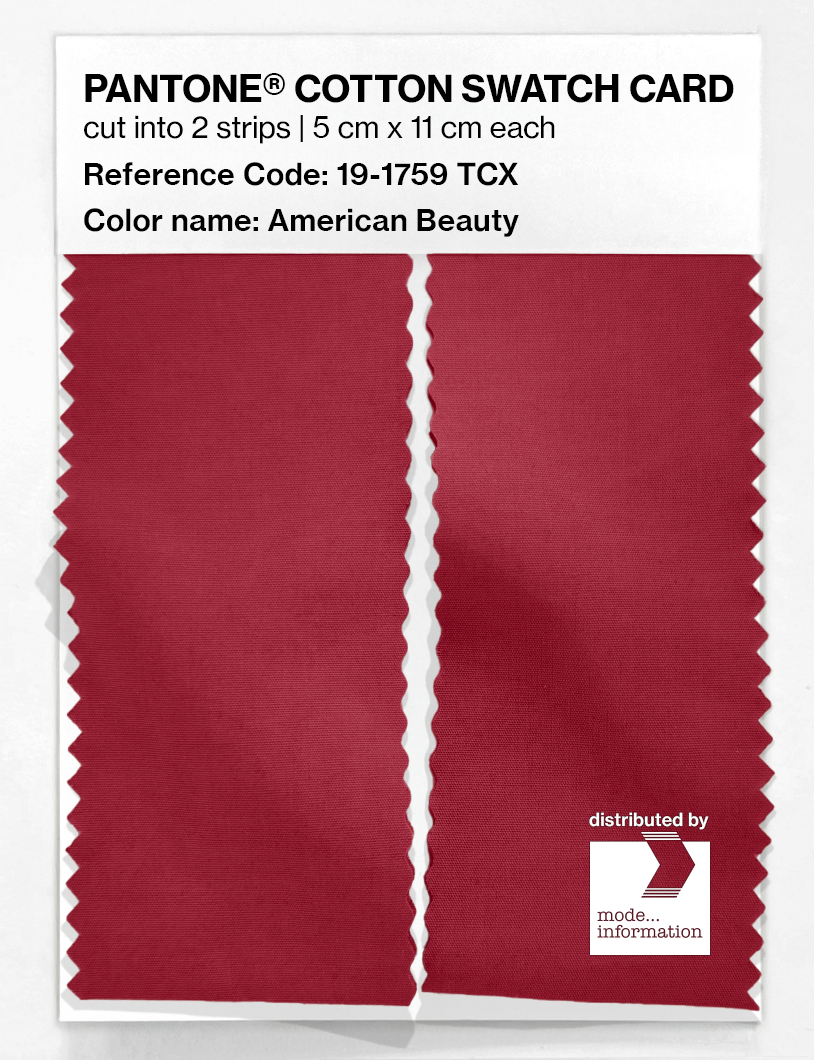 Product image 2 of the product “PANTONE® COTTON SWATCH CARD 19-1759 TCX American Beauty ”