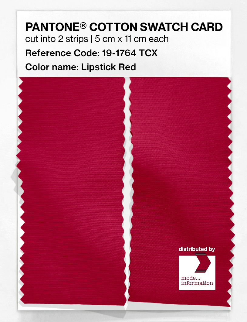 Artikelbild 2 des Artikels “PANTONE® COTTON SWATCH CARD 19-1764 TCX Lipstick Red “