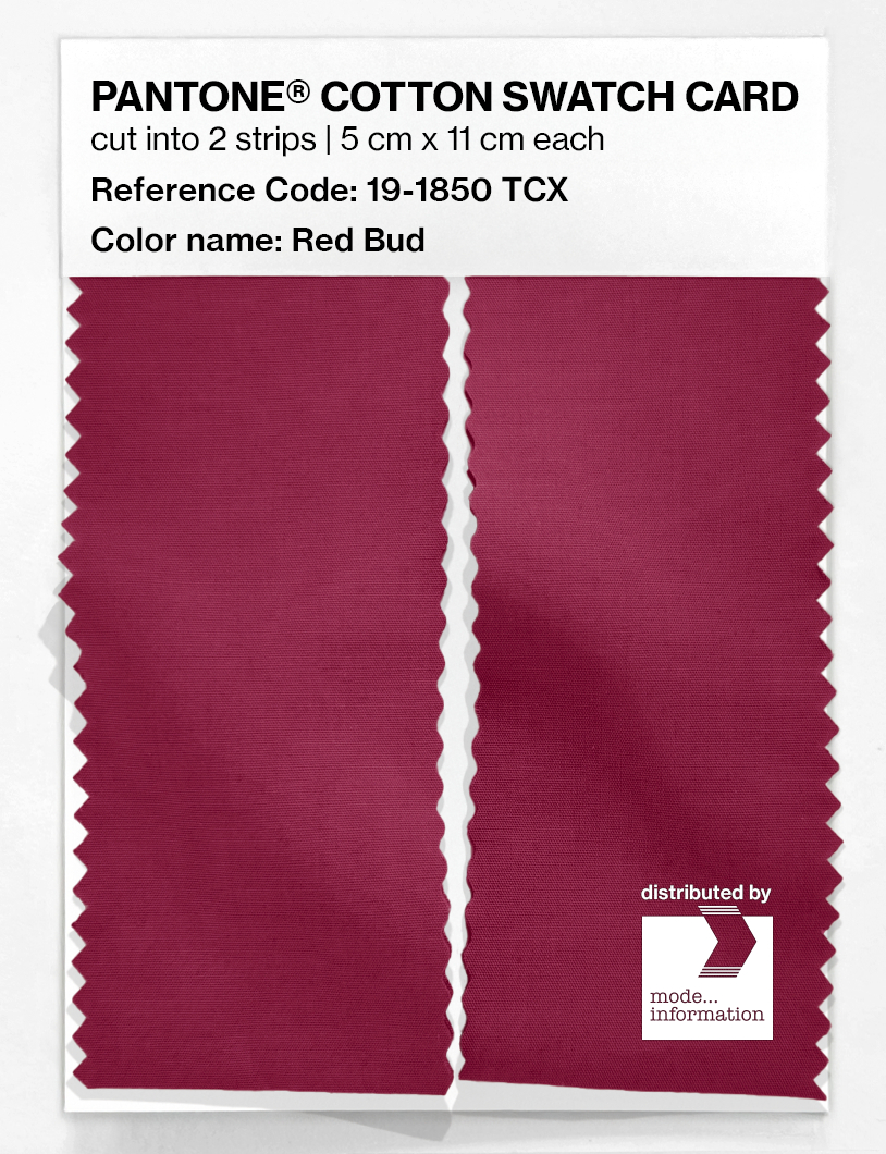 Product image 2 of the product “PANTONE® COTTON SWATCH CARD 19-1850 TCX Red Bud ”
