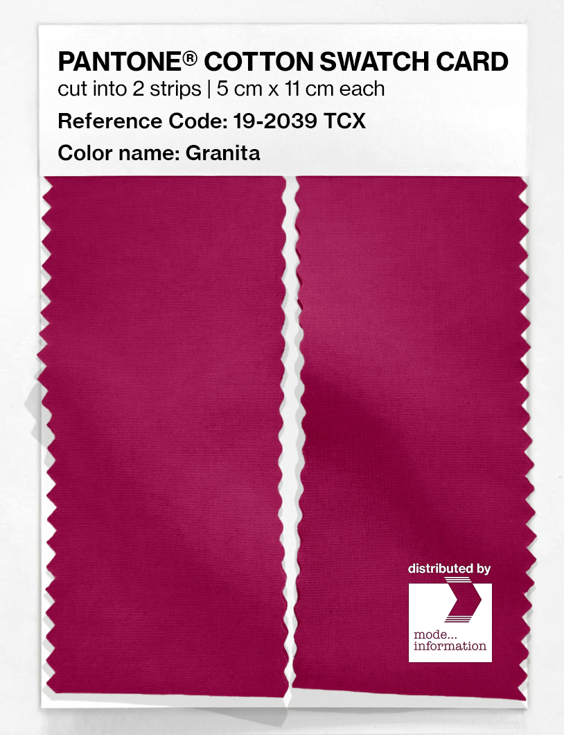 Product image 2 of the product “PANTONE® COTTON SWATCH CARD 19-2039 TCX Granita ”