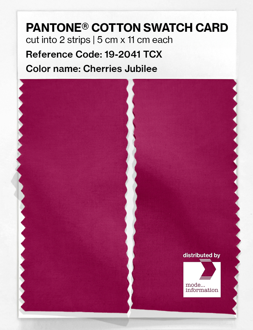 Product image 2 of the product “PANTONE® COTTON SWATCH CARD 19-2041 TCX Cherries Jubilee ”