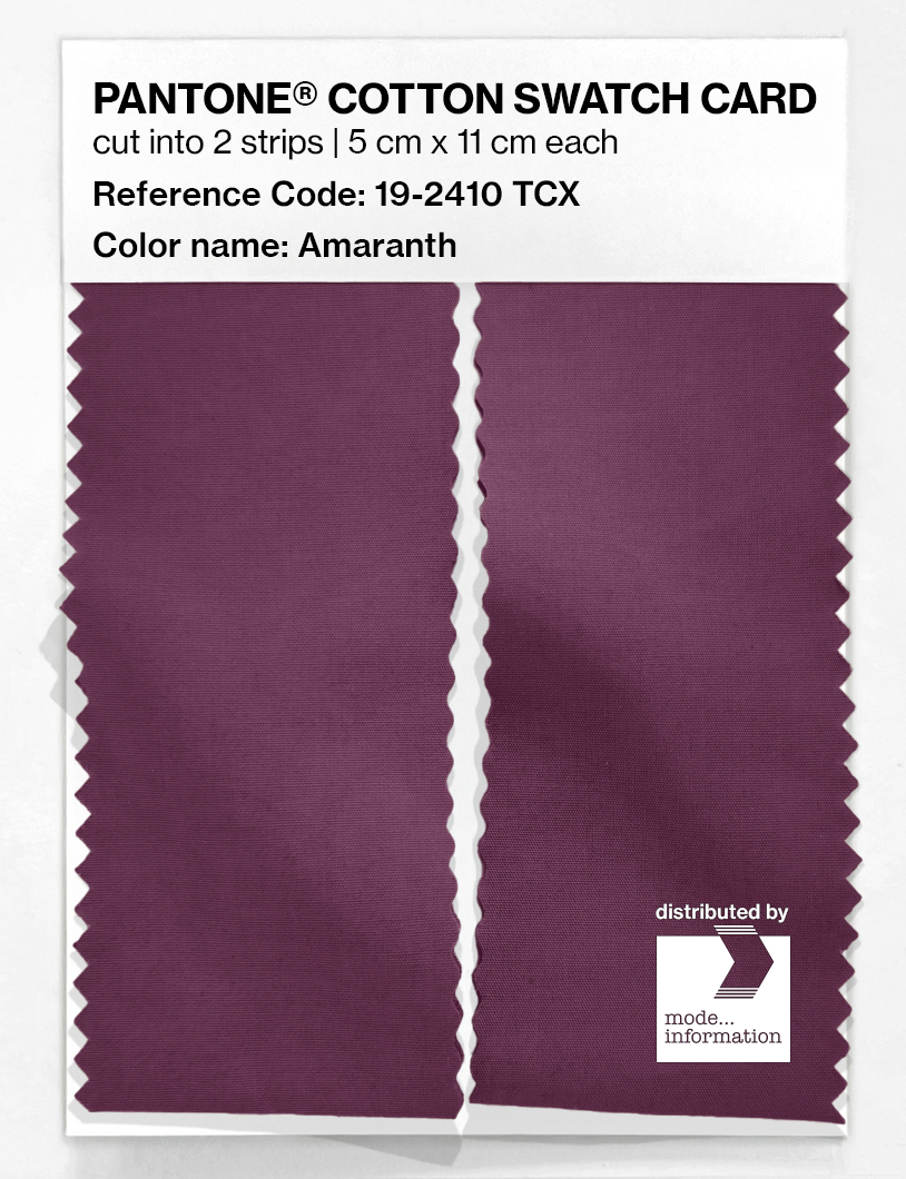Product image 2 of the product “PANTONE® COTTON SWATCH CARD 19-2410 TCX Amaranth ”