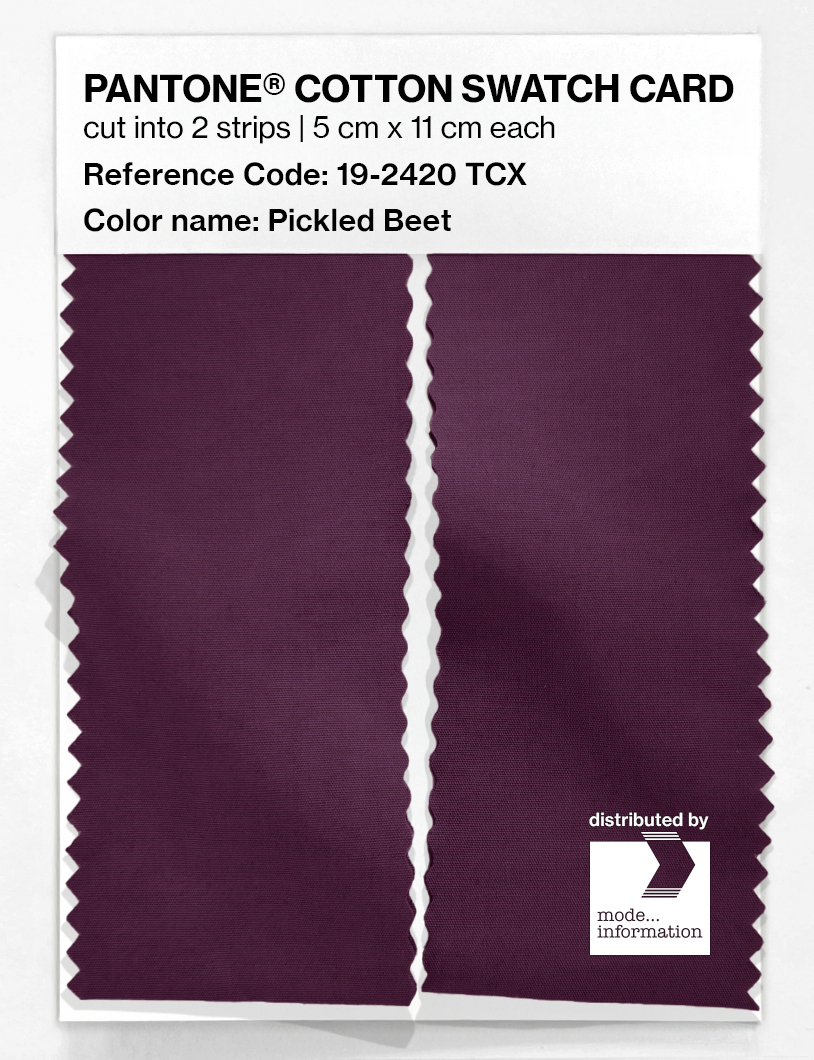 Product image 2 of the product “PANTONE® COTTON SWATCH CARD 19-2420 TCX Pickled Beet ”