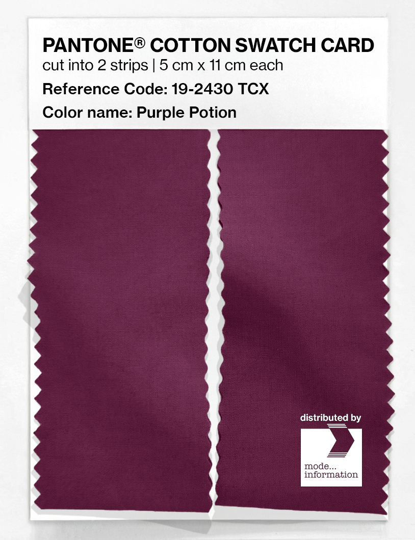 Product image 2 of the product “PANTONE® COTTON SWATCH CARD 19-2430 TCX Purple Potion ”