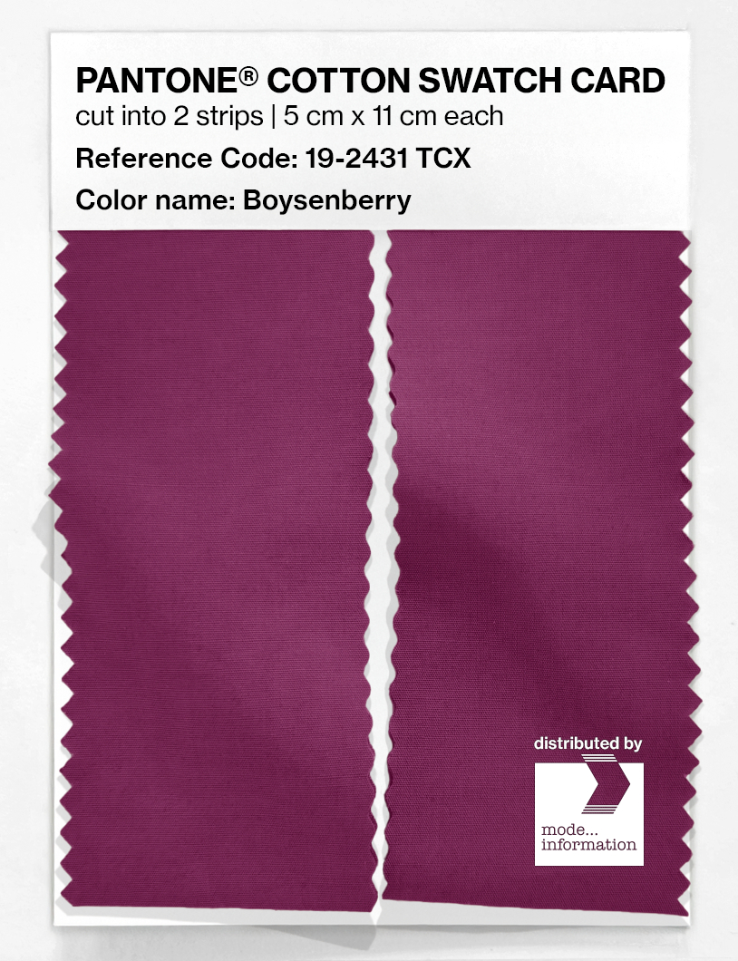 Product image 2 of the product “PANTONE® COTTON SWATCH CARD 19-2431 TCX Boysenberry ”