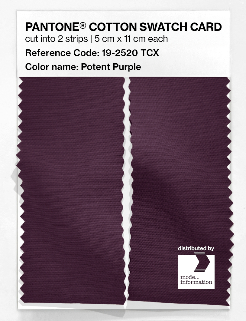 Product image 2 of the product “PANTONE® COTTON SWATCH CARD 19-2520 TCX Potent Purple ”