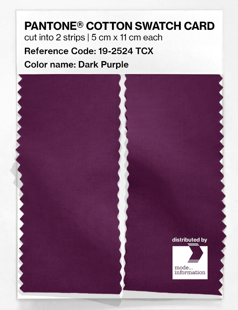 Product image 2 of the product “PANTONE® COTTON SWATCH CARD 19-2524 TCX Dark Purple ”