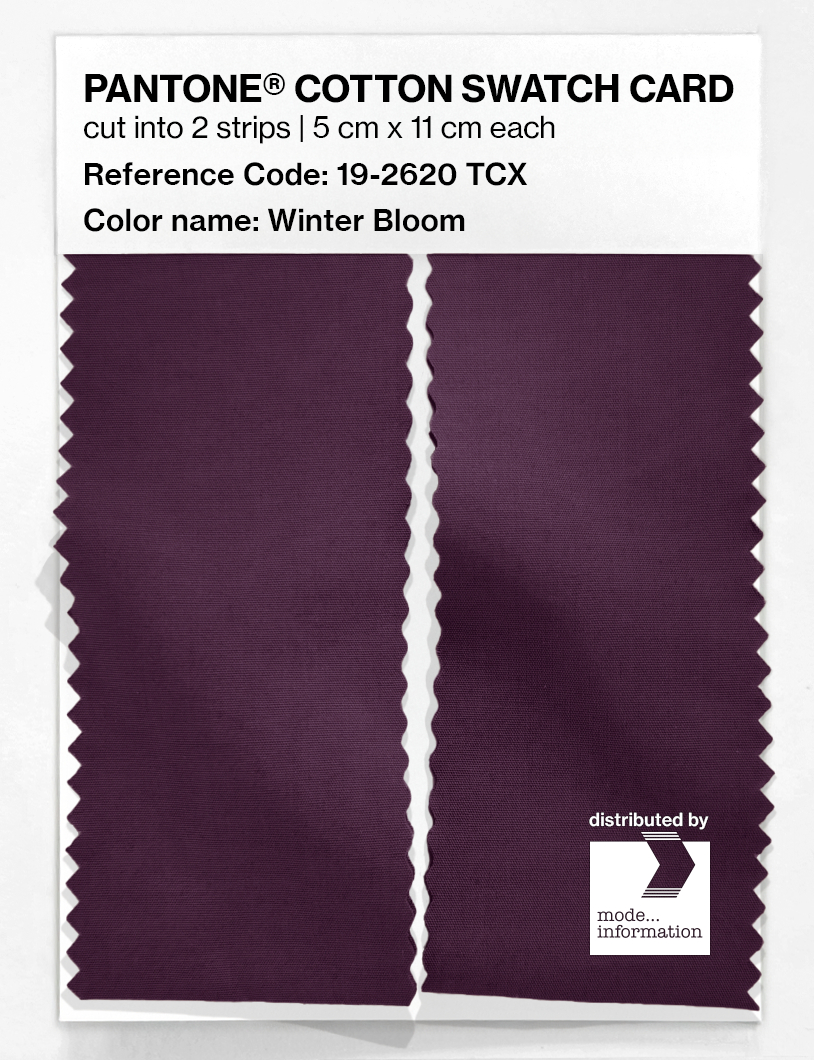 Product image 2 of the product “PANTONE® COTTON SWATCH CARD 19-2620 TCX Winter Bloom ”