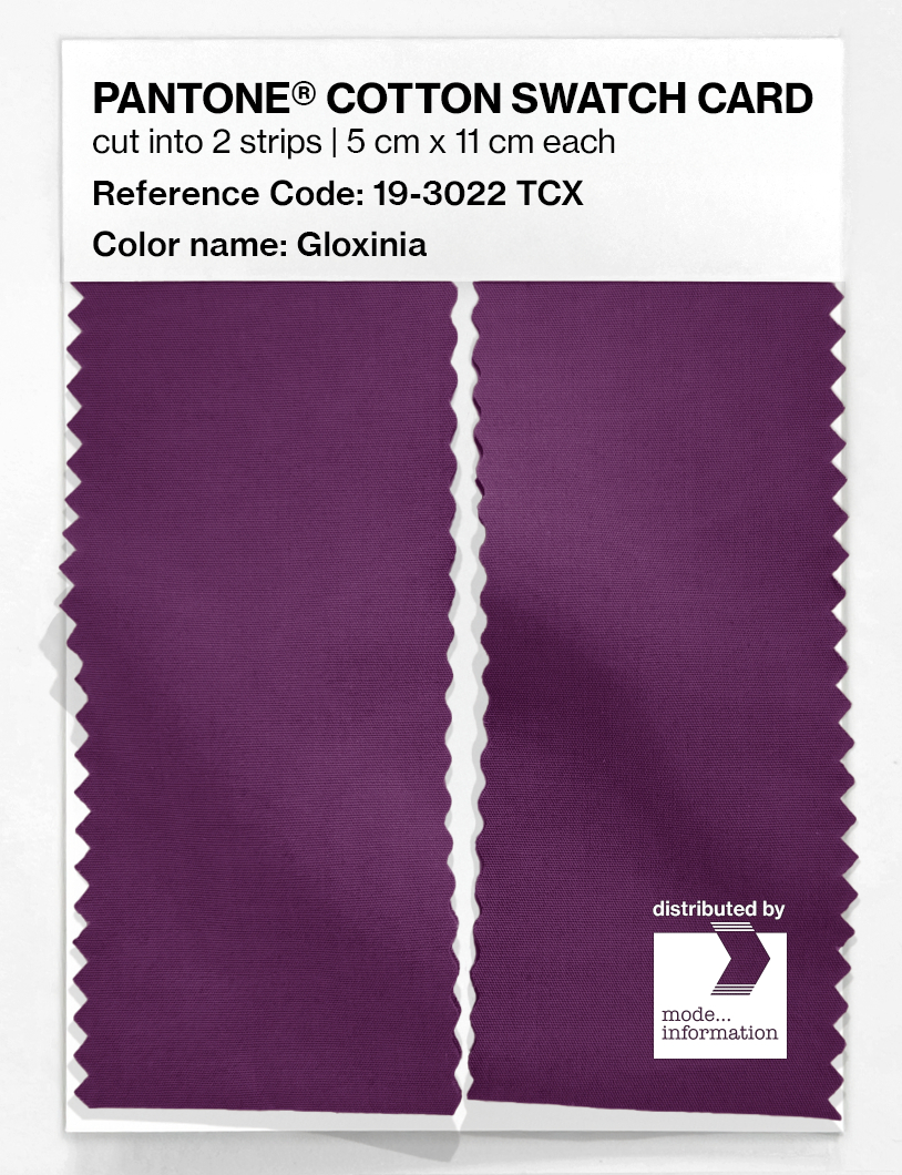 Product image 2 of the product “PANTONE® COTTON SWATCH CARD 19-3022 TCX Gloxinia ”