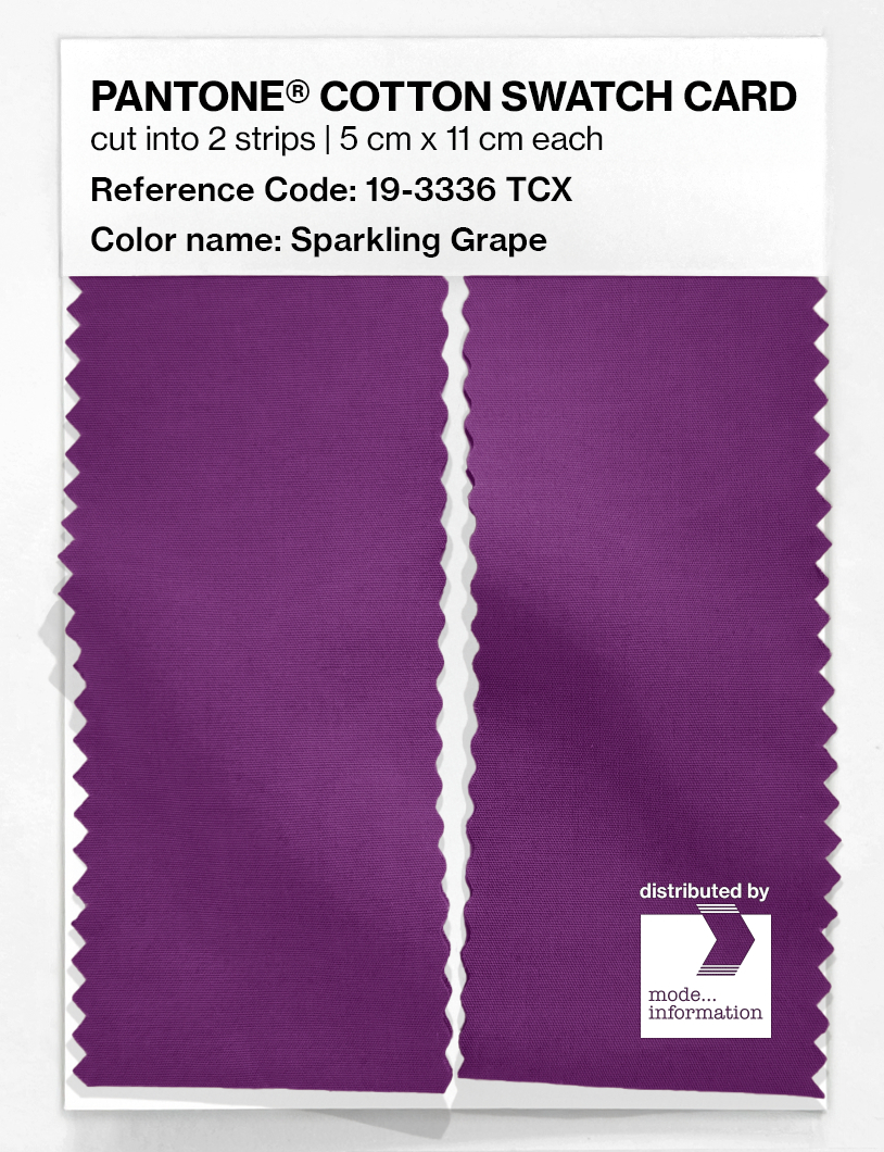 Product image 2 of the product “PANTONE® COTTON SWATCH CARD 19-3336 TCX Sparkling Grape ”