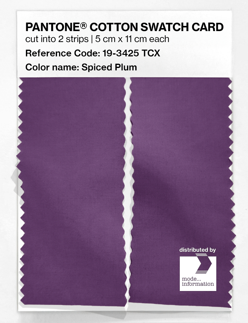 Product image 2 of the product “PANTONE® COTTON SWATCH CARD 19-3425 TCX Spiced Plum ”