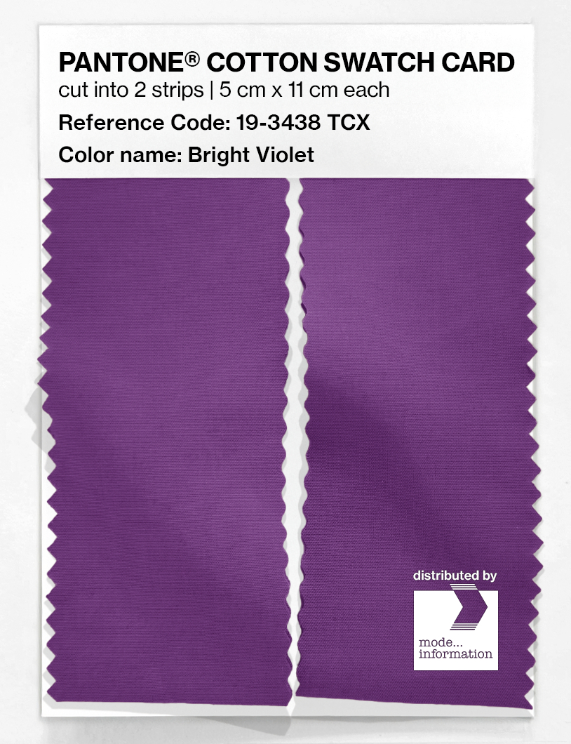 Product image 2 of the product “PANTONE® COTTON SWATCH CARD 19-3438 TCX Bright Violet ”