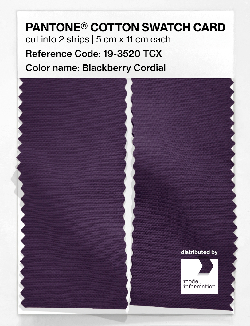 Product image 2 of the product “PANTONE® COTTON SWATCH CARD 19-3520 TCX Blackberry Cordial ”