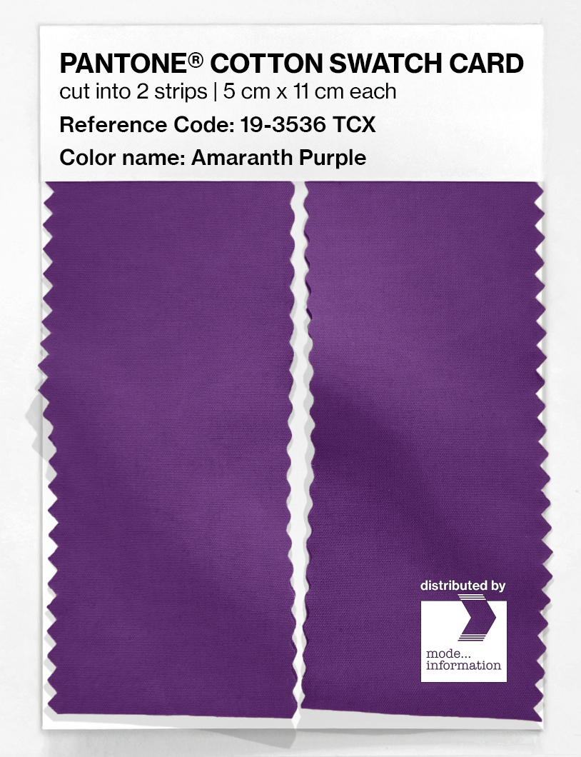 Product image 2 of the product “PANTONE® COTTON SWATCH CARD 19-3536 TCX Amaranth Purple ”