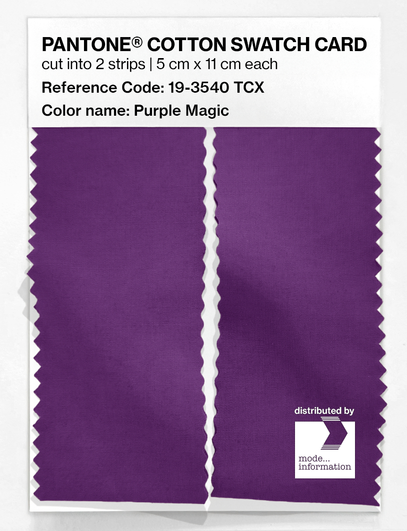 Product image 2 of the product “PANTONE® COTTON SWATCH CARD 19-3540 TCX Purple Magic ”