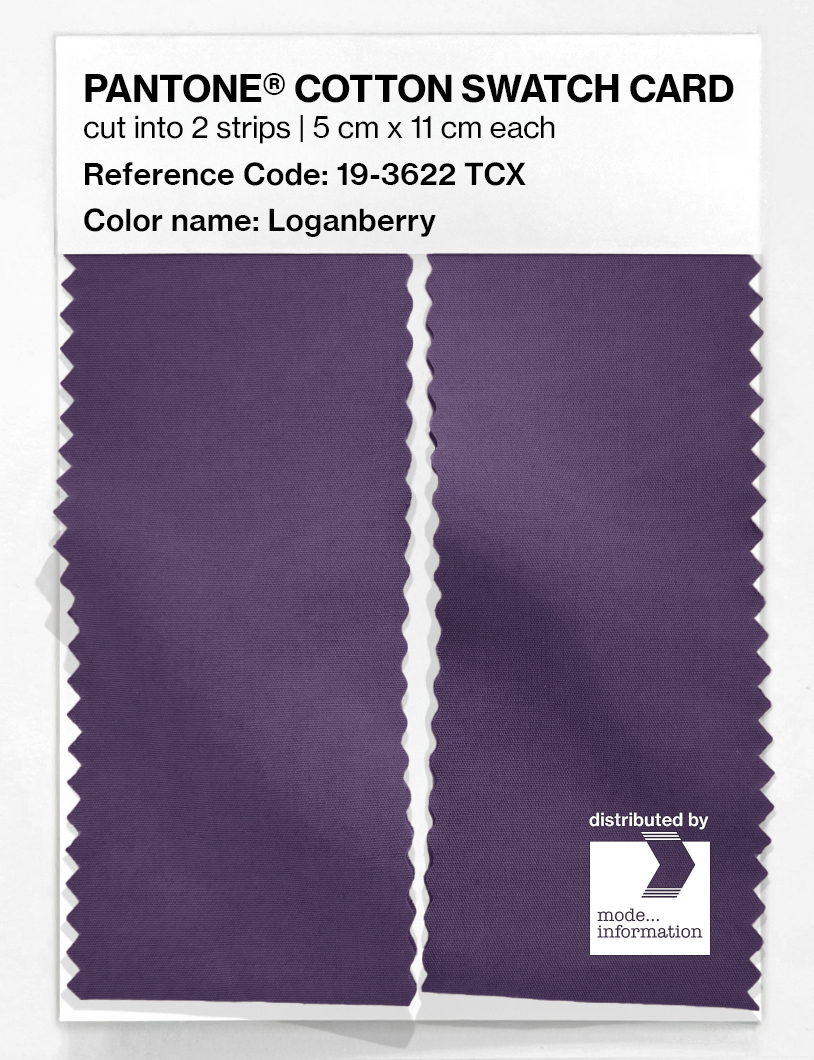 Product image 2 of the product “PANTONE® COTTON SWATCH CARD 19-3622 TCX Loganberry ”