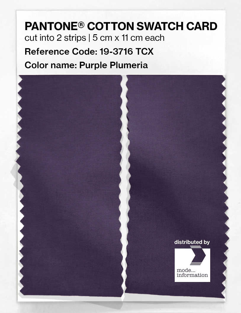 Product image 2 of the product “PANTONE® COTTON SWATCH CARD 19-3716 TCX Purple Plumeria ”