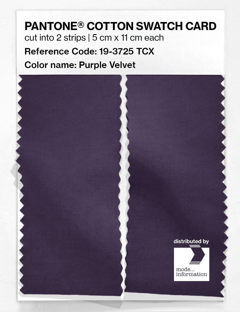 Product image 2 of the product “PANTONE® COTTON SWATCH CARD 19-3725 TCX Purple Velvet ”