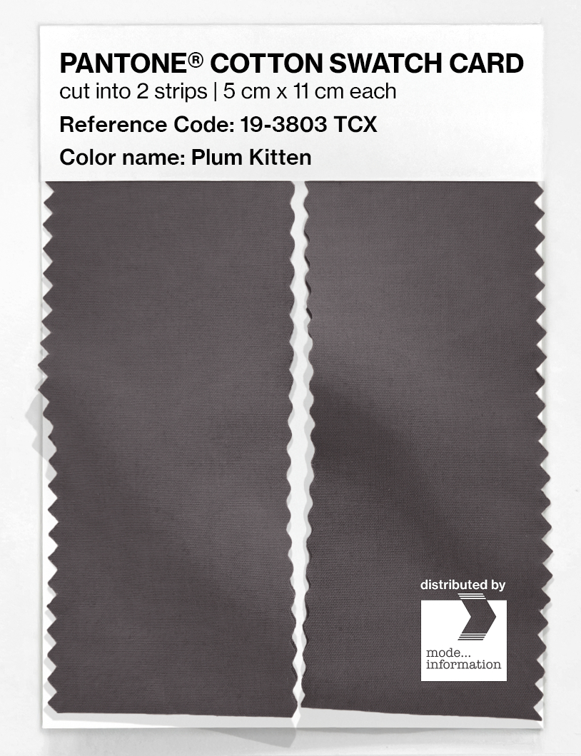 Product image 2 of the product “PANTONE® COTTON SWATCH CARD 19-3803 TCX Plum Kitten ”