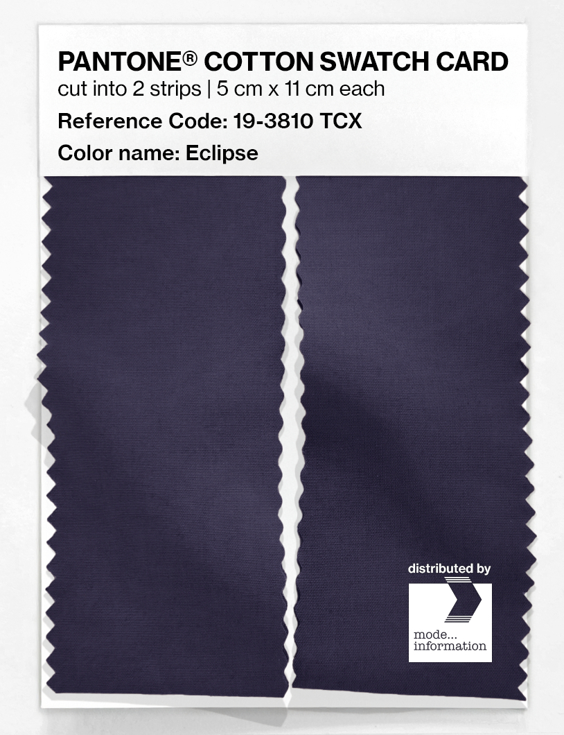 Product image 2 of the product “PANTONE® COTTON SWATCH CARD 19-3810 TCX Eclipse ”