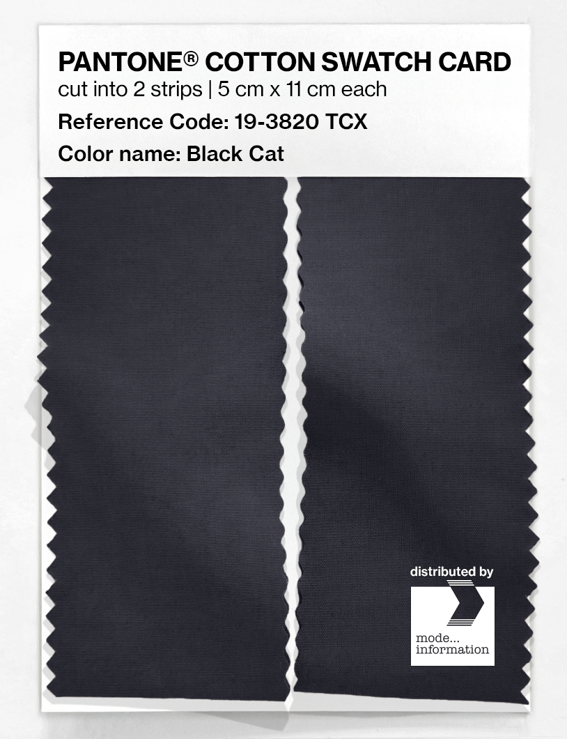 Product image 2 of the product “PANTONE® COTTON SWATCH CARD 19-3820 TCX Black Cat ”
