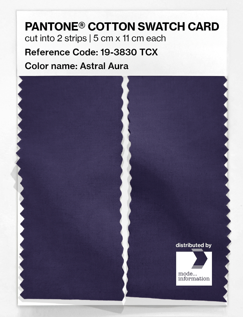Product image 2 of the product “PANTONE® COTTON SWATCH CARD 19-3830 TCX Astral Aura ”