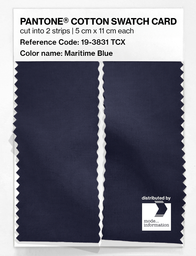 Product image 2 of the product “PANTONE® COTTON SWATCH CARD 19-3831 TCX Maritime Blue ”