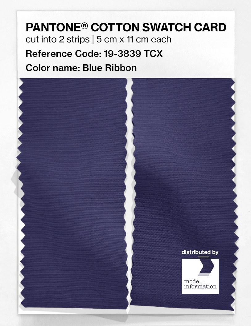 Product image 2 of the product “PANTONE® COTTON SWATCH CARD 19-3839 TCX Blue Ribbon ”