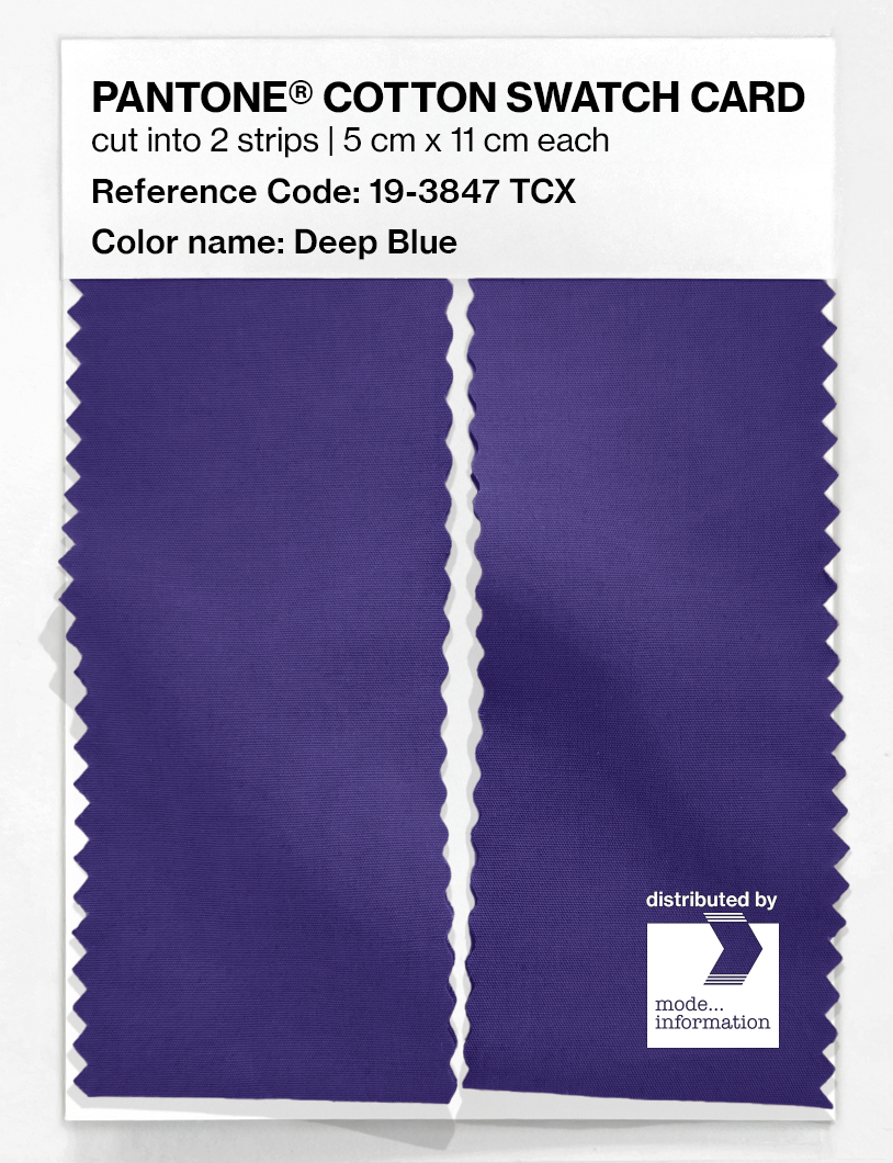 Product image 2 of the product “PANTONE® COTTON SWATCH CARD 19-3847 TCX Deep Blue ”