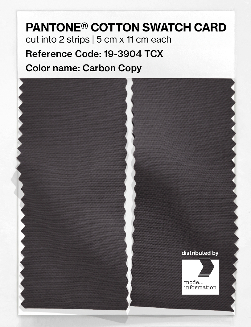 Product image 2 of the product “PANTONE® COTTON SWATCH CARD 19-3904 TCX Carbon Copy ”