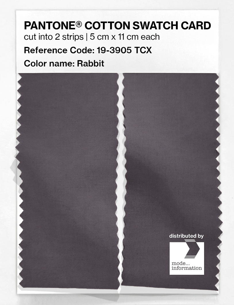 Product image 2 of the product “PANTONE® COTTON SWATCH CARD 19-3905 TCX Rabbit ”