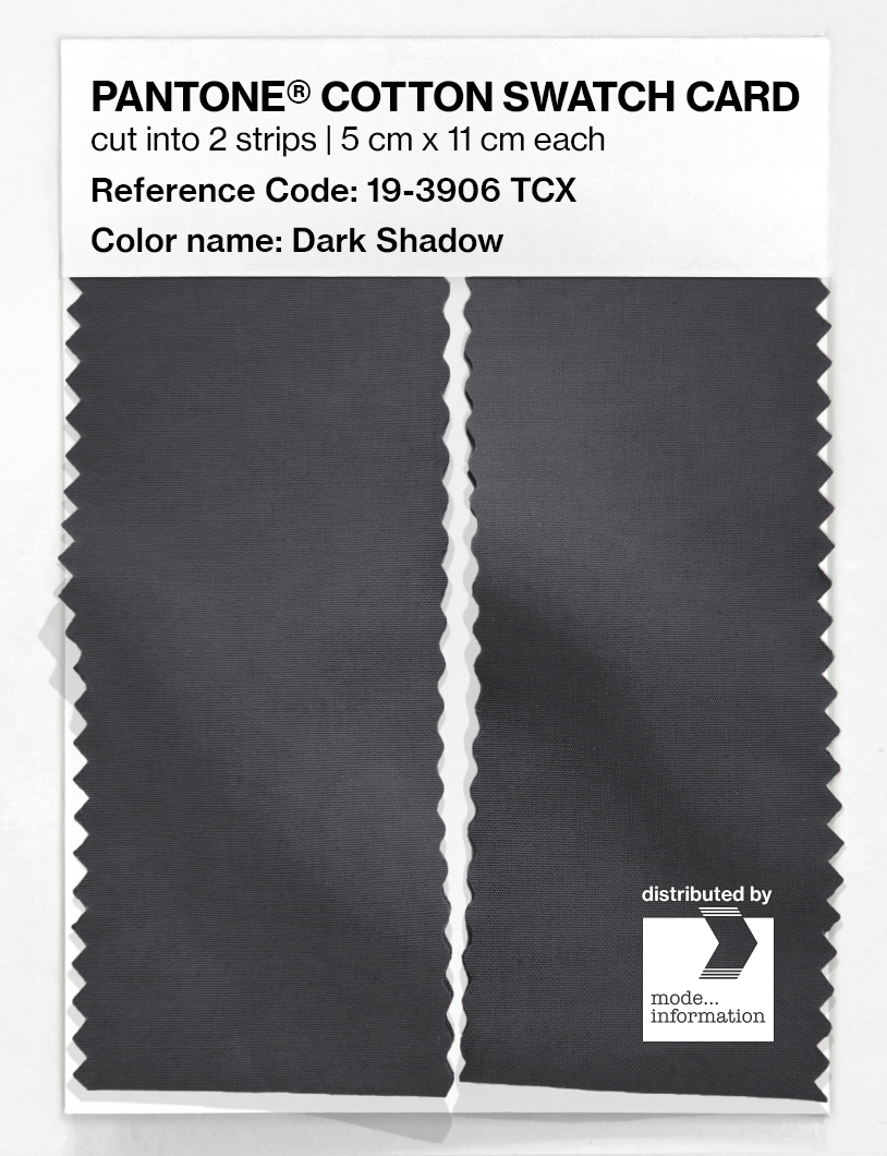 Product image 2 of the product “PANTONE® COTTON SWATCH CARD 19-3906 TCX Dark Shadow ”