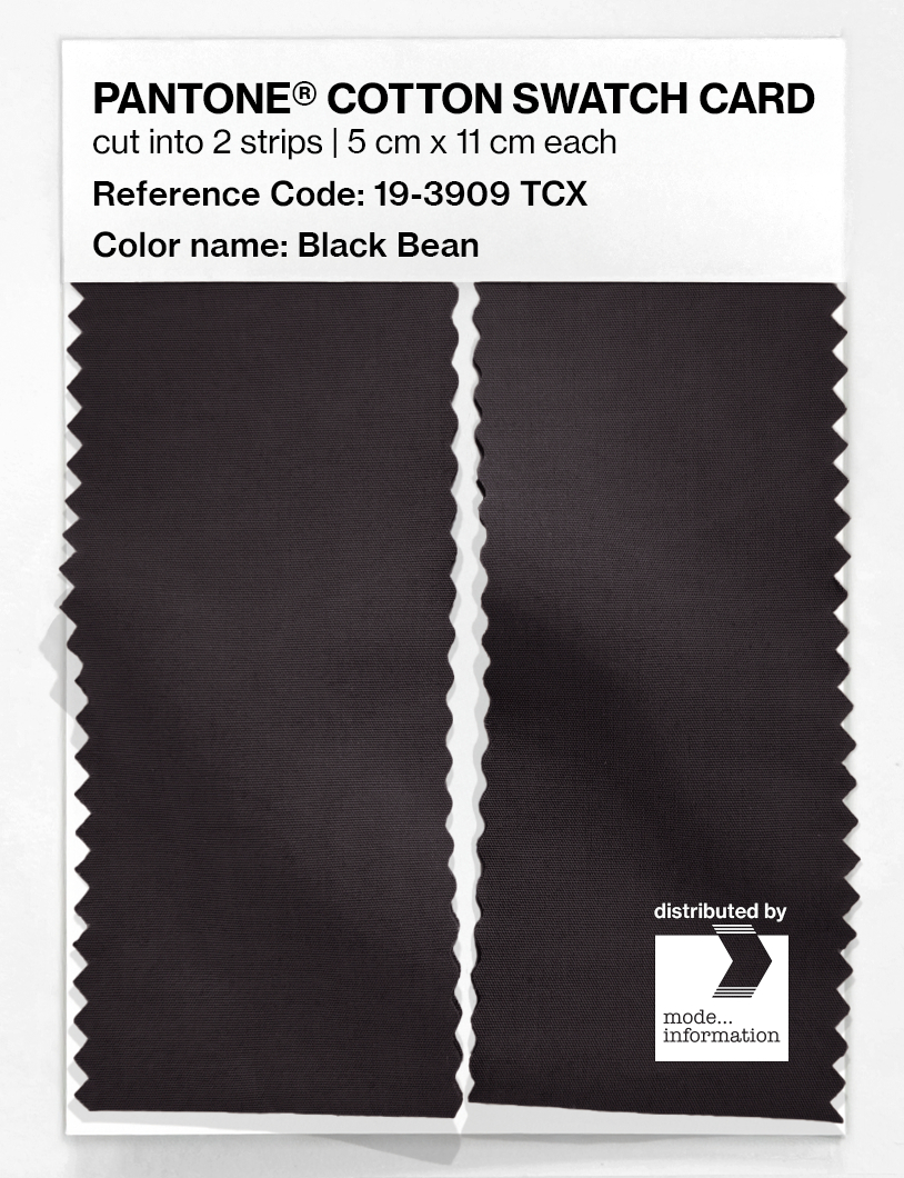 Product image 2 of the product “PANTONE® COTTON SWATCH CARD 19-3909 TCX Black Bean ”