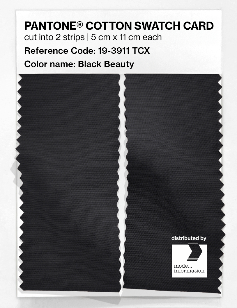 Product image 2 of the product “PANTONE® COTTON SWATCH CARD 19-3911 TCX Black Beauty ”