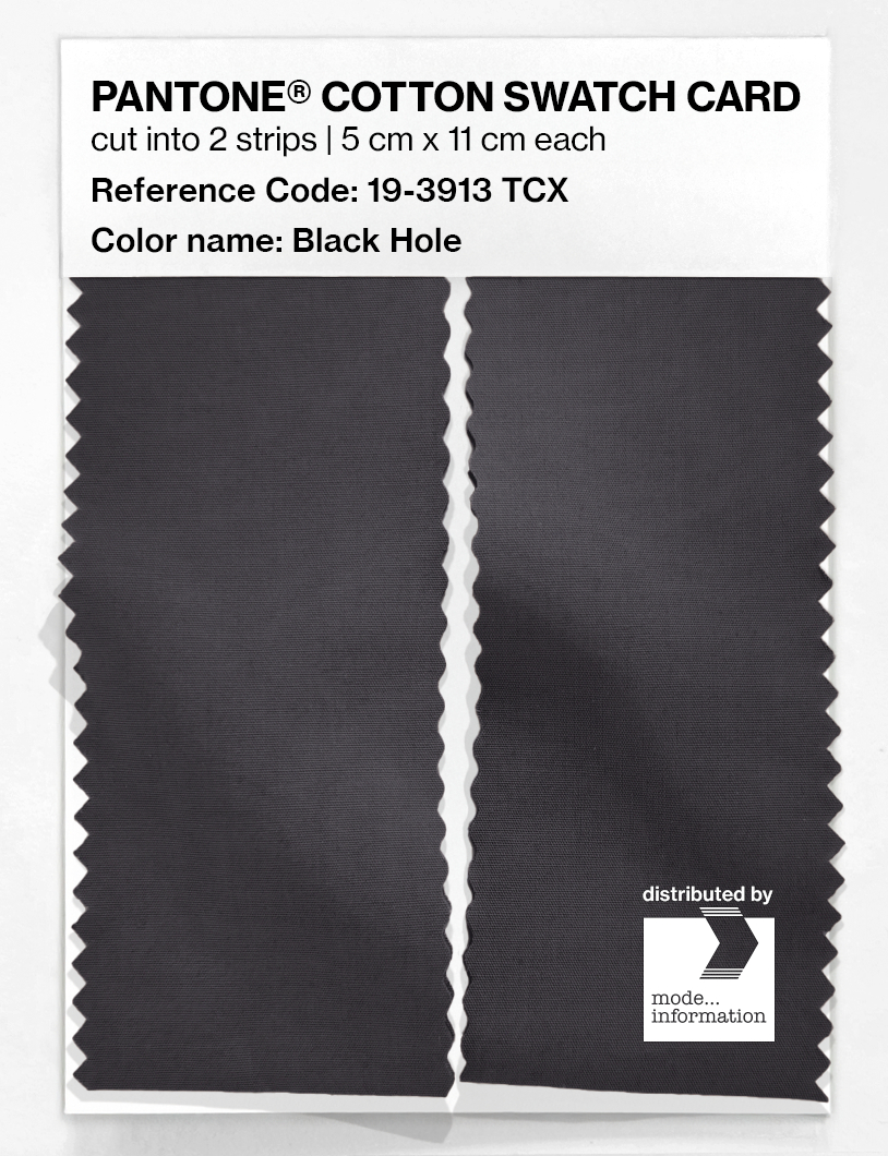 Product image 2 of the product “PANTONE® COTTON SWATCH CARD 19-3913 TCX Black Hole ”