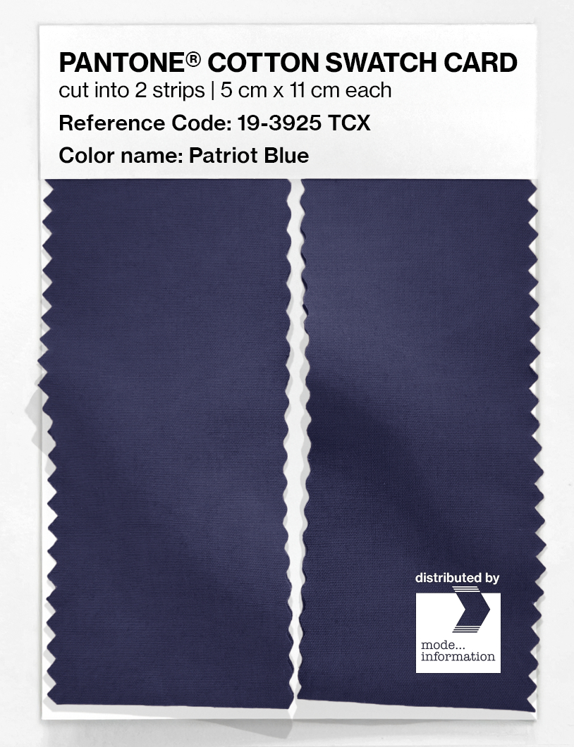 Product image 2 of the product “PANTONE® COTTON SWATCH CARD 19-3925 TCX Patriot Blue ”