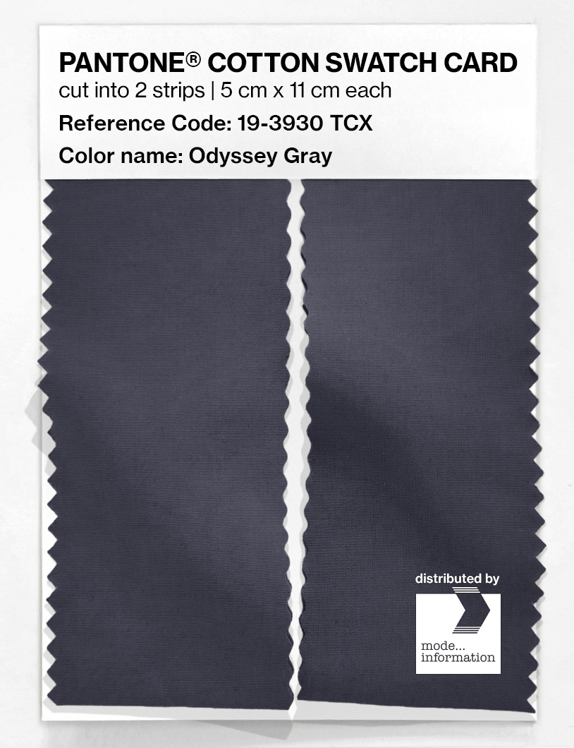 Product image 2 of the product “PANTONE® COTTON SWATCH CARD 19-3930 TCX Odyssey Gray ”