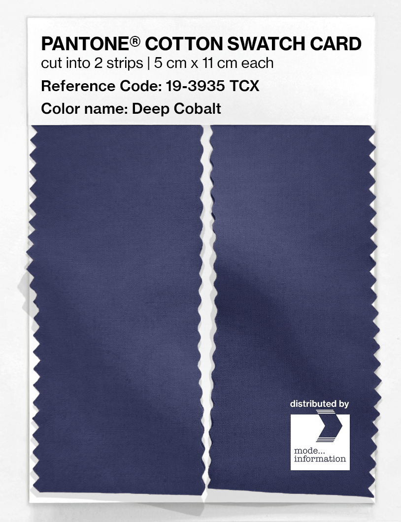 Product image 2 of the product “PANTONE® COTTON SWATCH CARD 19-3935 TCX Deep Cobalt ”
