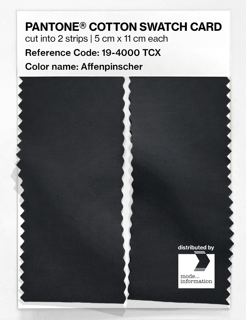 Product image 2 of the product “PANTONE® COTTON SWATCH CARD 19-4000 TCX Affenpinscher ”