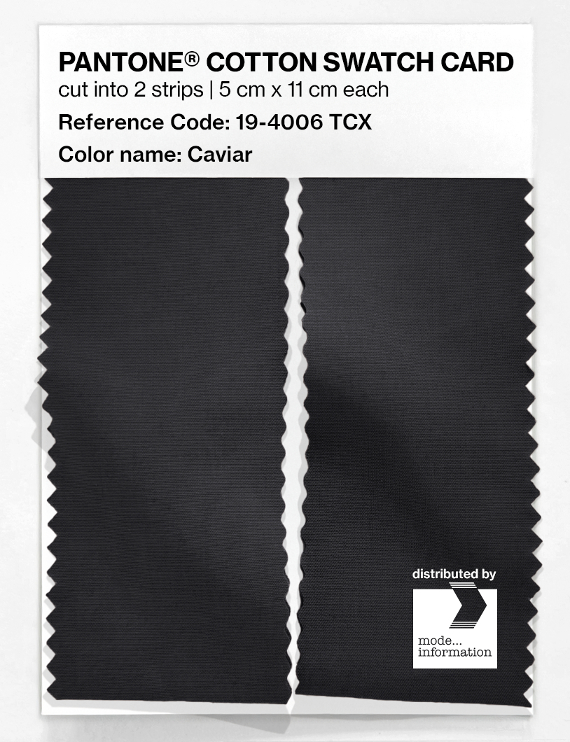 Product image 2 of the product “PANTONE® COTTON SWATCH CARD 19-4006 TCX Caviar ”