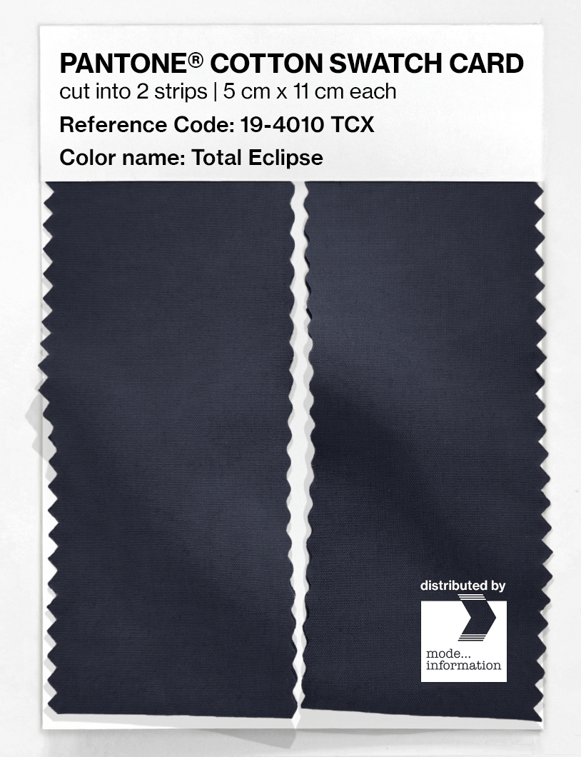 Product image 2 of the product “PANTONE® COTTON SWATCH CARD 19-4010 TCX Total Eclipse ”