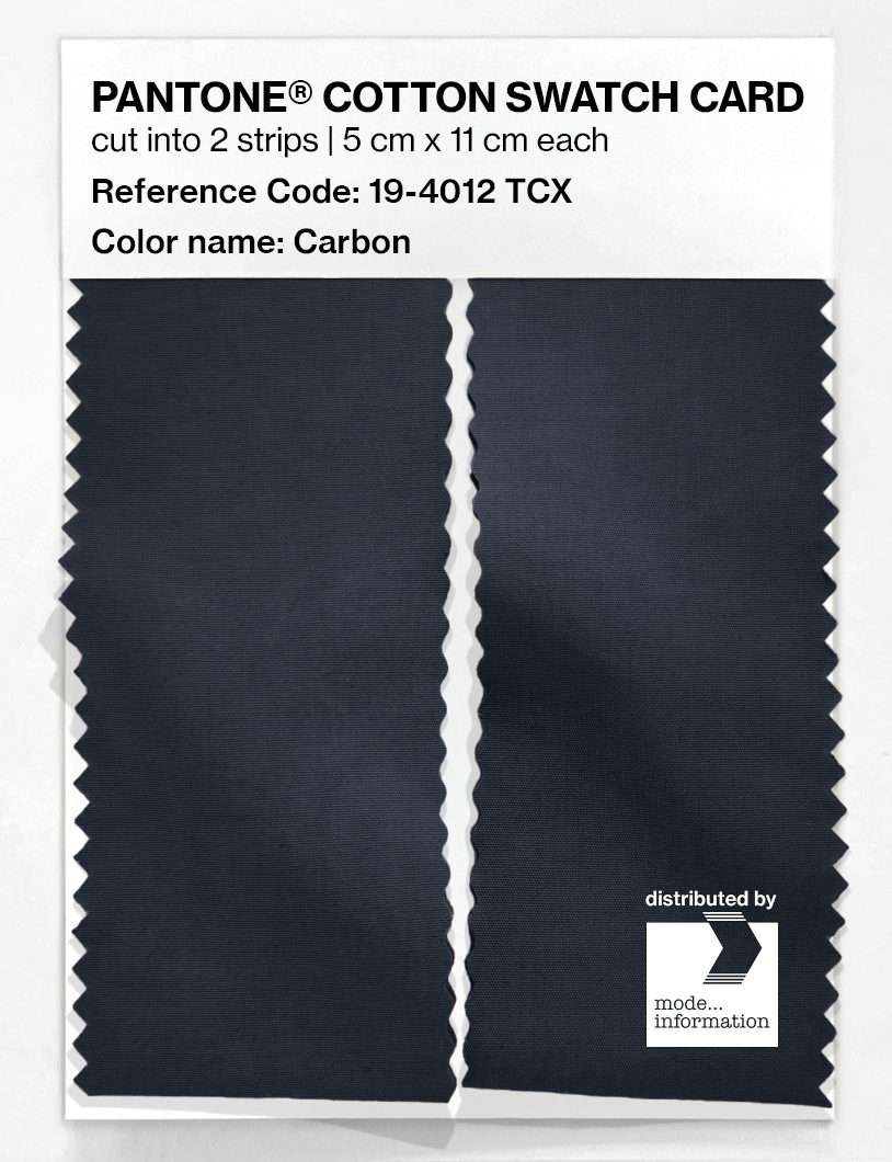 Product image 2 of the product “PANTONE® COTTON SWATCH CARD 19-4012 TCX Carbon ”