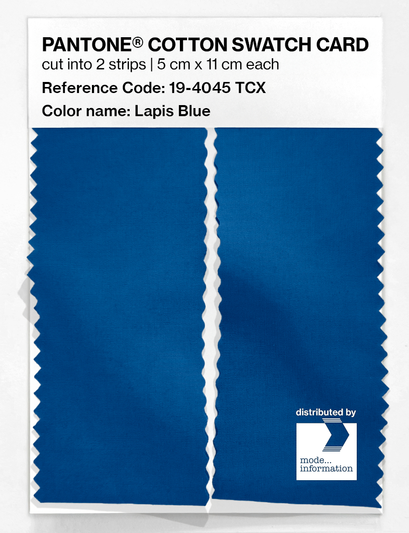 Product image 2 of the product “PANTONE® COTTON SWATCH CARD 19-4045 TCX Lapis Blue ”