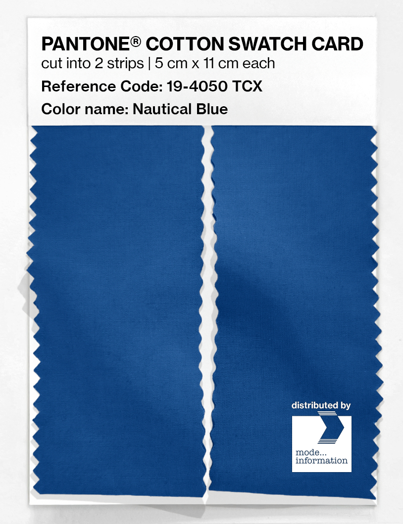 Product image 2 of the product “PANTONE® COTTON SWATCH CARD 19-4050 TCX Nautical Blue ”