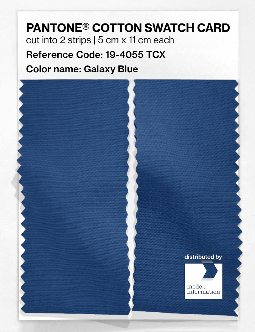 Product image 2 of the product “PANTONE® COTTON SWATCH CARD 19-4055 TCX Galaxy Blue ”