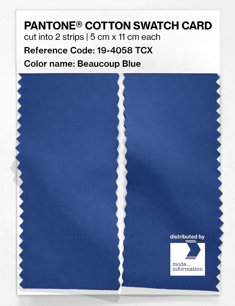 Product image 2 of the product “PANTONE® COTTON SWATCH CARD 19-4058 TCX Beaucoup Blue ”