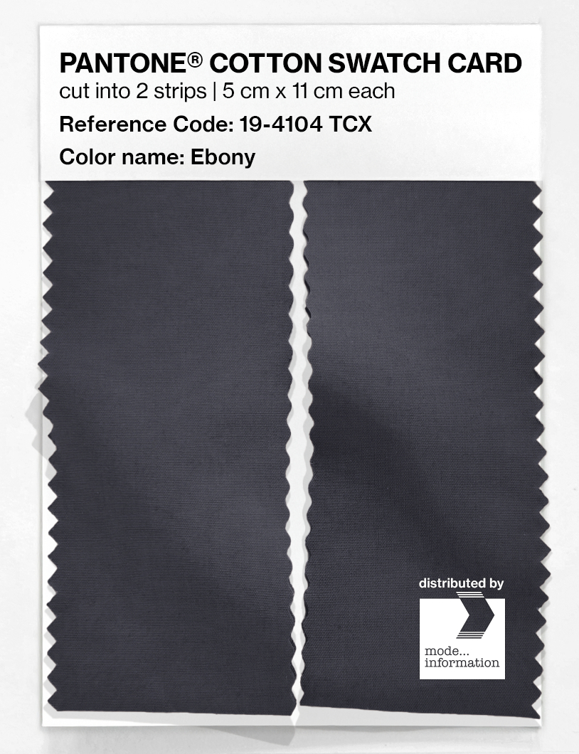 Product image 2 of the product “PANTONE® COTTON SWATCH CARD 19-4104 TCX Ebony ”