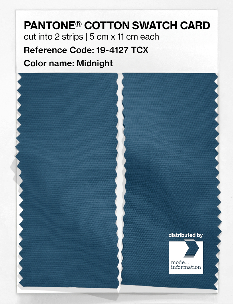 Product image 2 of the product “PANTONE® COTTON SWATCH CARD 19-4127 TCX Midnight ”