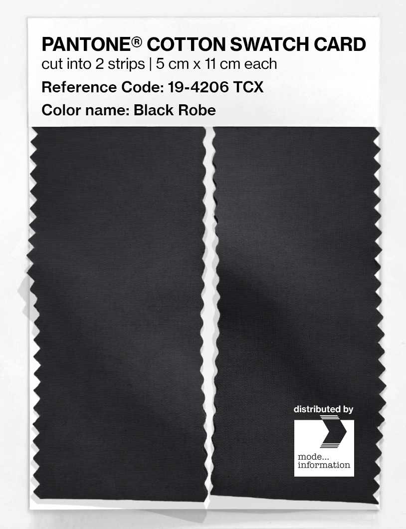 Product image 2 of the product “PANTONE® COTTON SWATCH CARD 19-4206 TCX Black Robe ”